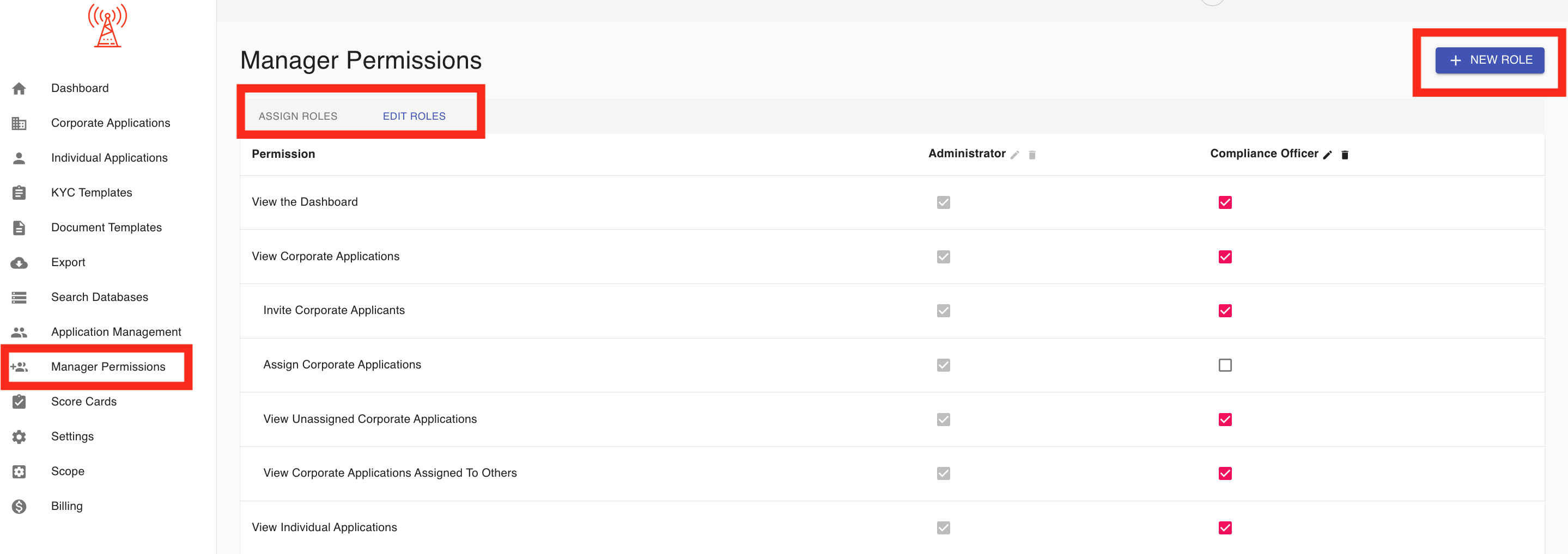 Manager Permissions UI