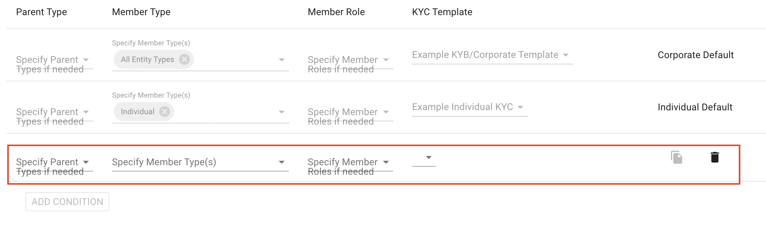 Add Member Template Condition 2
