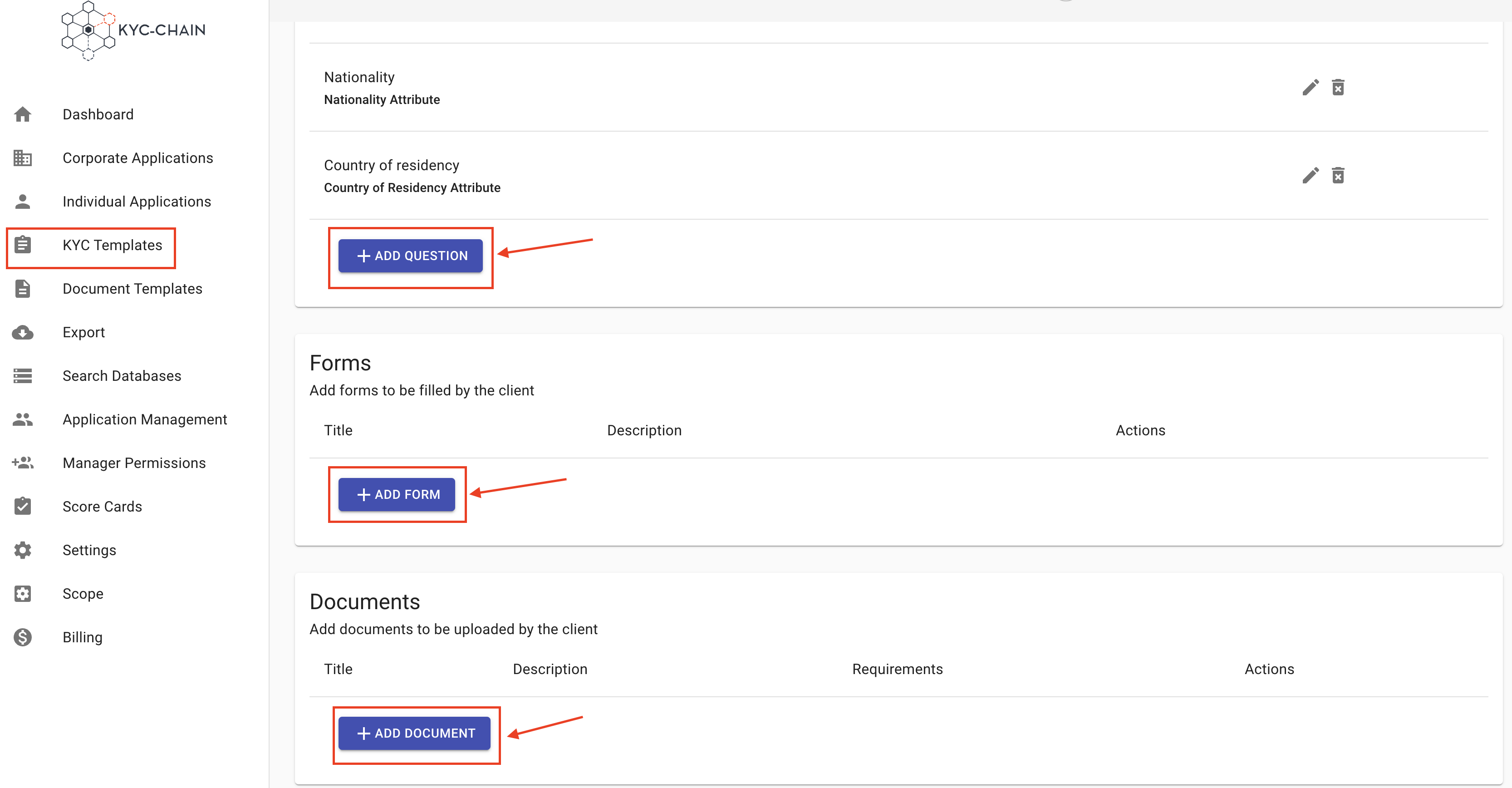 Add KYC Requirements