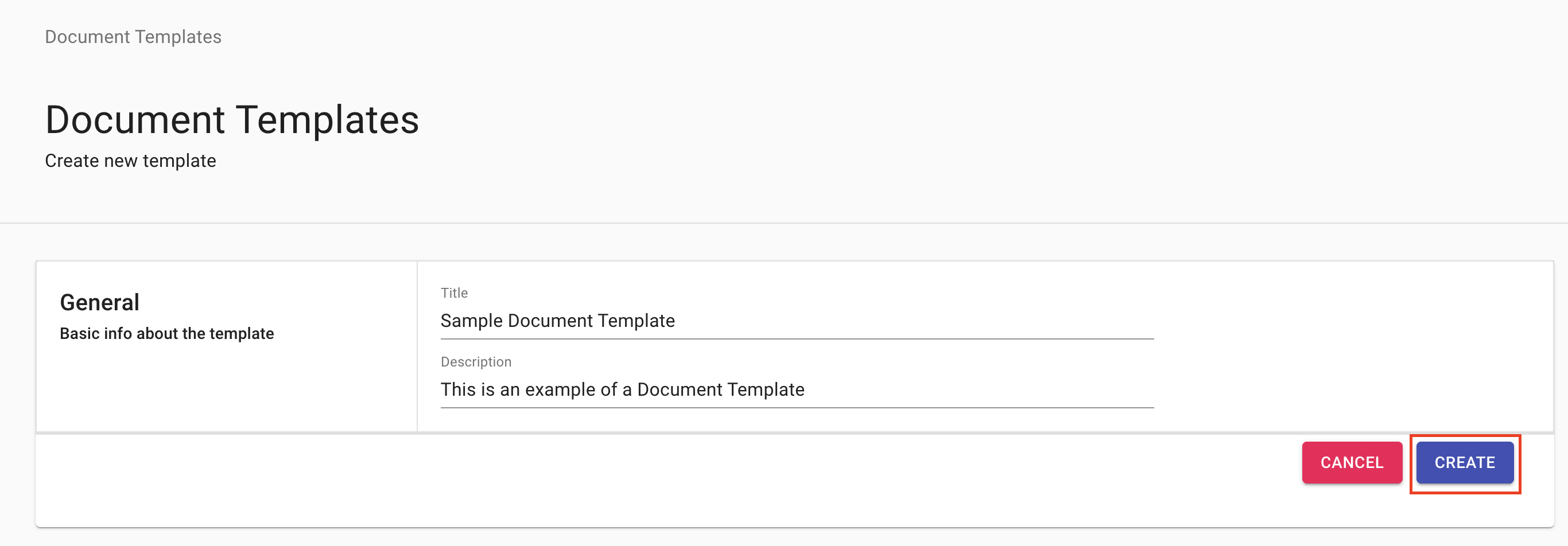 Create Document Template 2