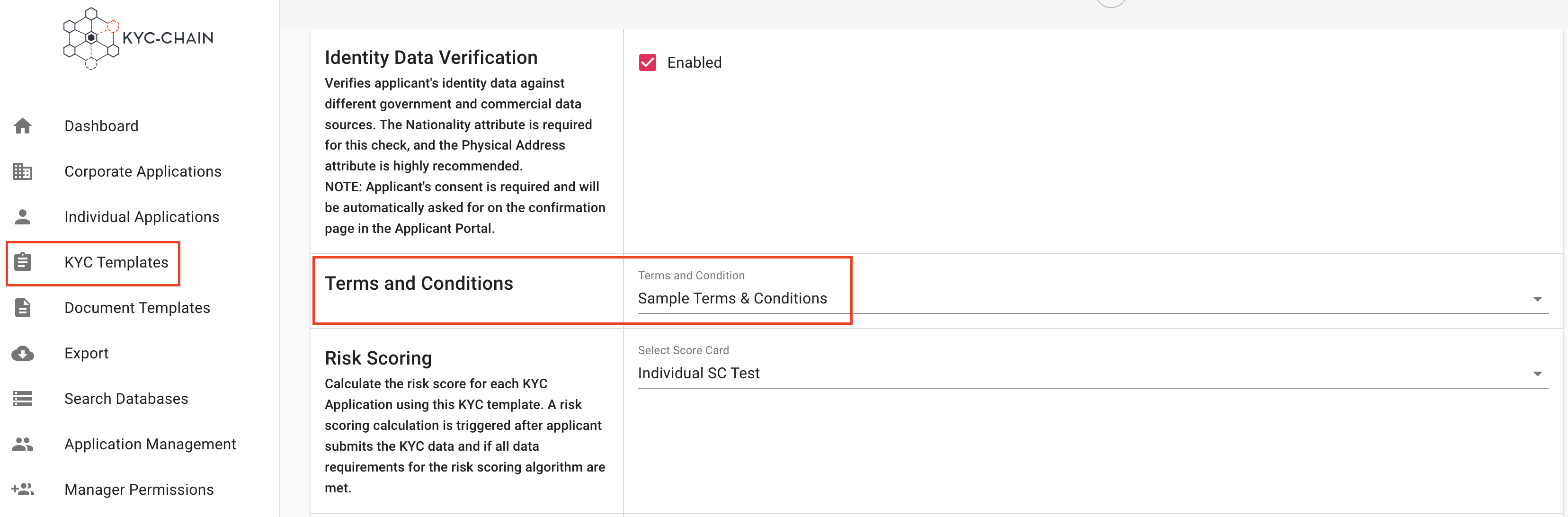 Add Terms & Conditions