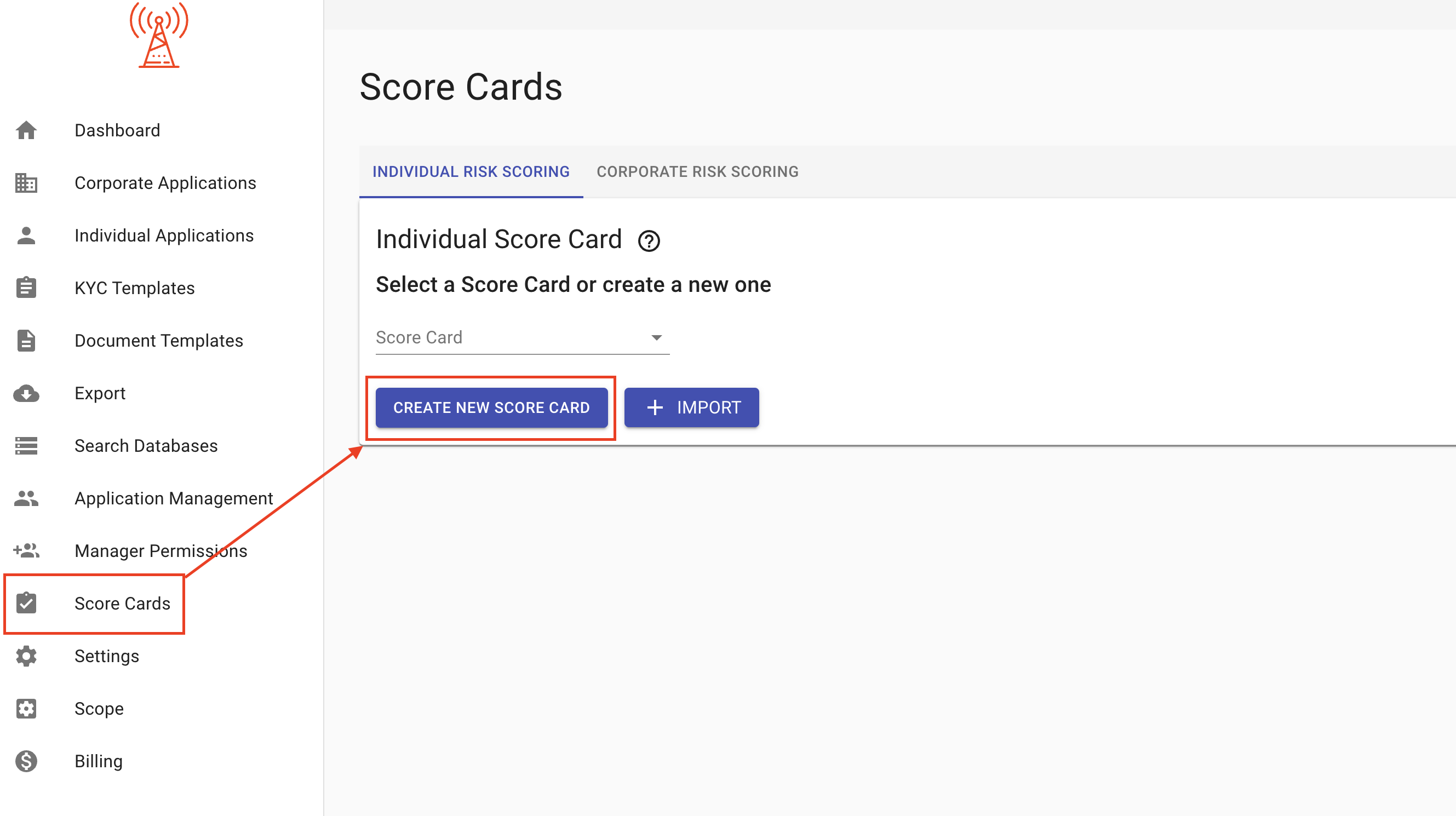 Risk Scoring Tab